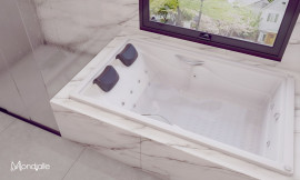 BANHEIRA ROMA DUPLA  C/HIDRO EM GEL COAT MONDIALLE