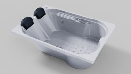  BANHEIRA  ASCOLI  DUPLA C/HIDRO EM GEL COAT  BRANCO MONDIALLE