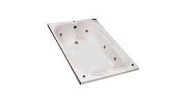   BANHEIRA ASCOLI MASTER DUPLA C/HIDRO EM  GEL COAT  BRANCO MONDIALLE